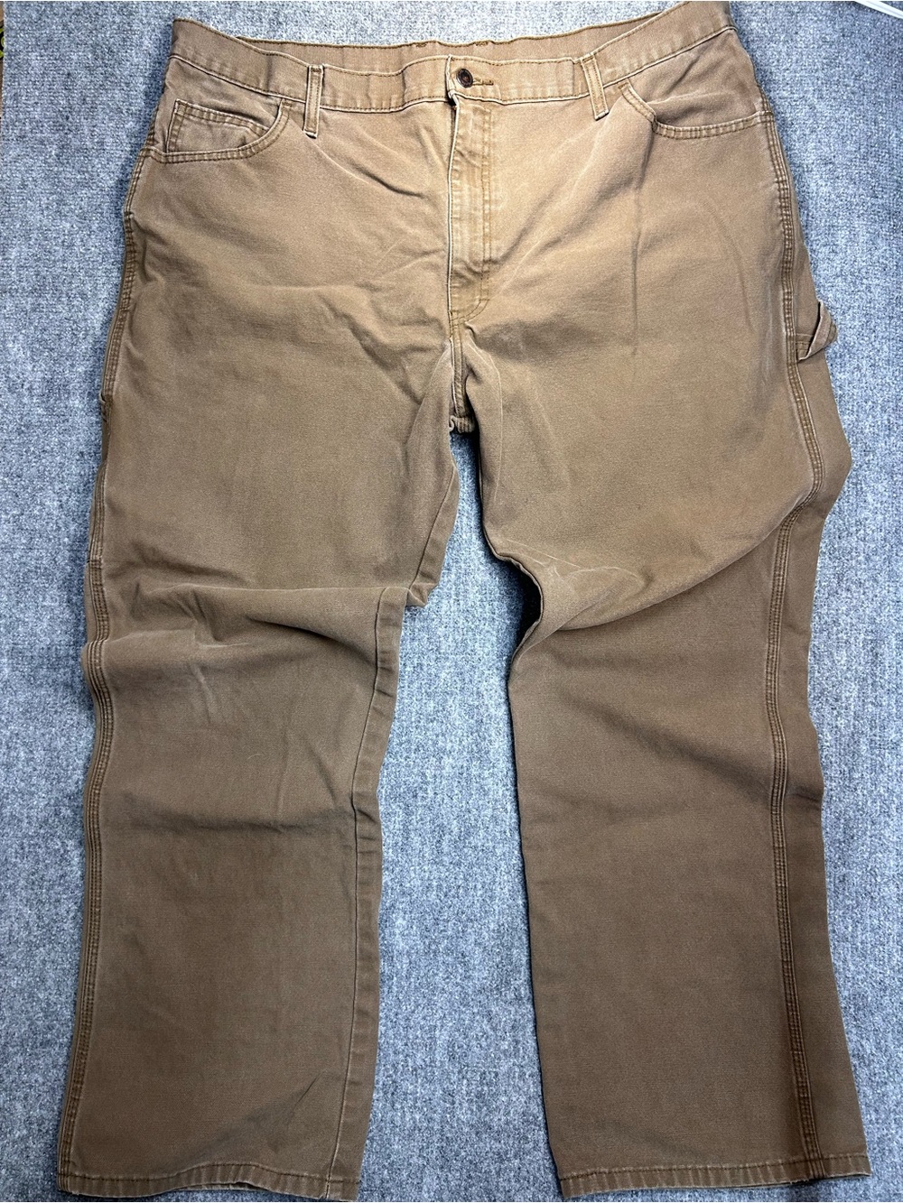 Dickies Men's Relaxed Fit Carpenter Work Pants in Brown